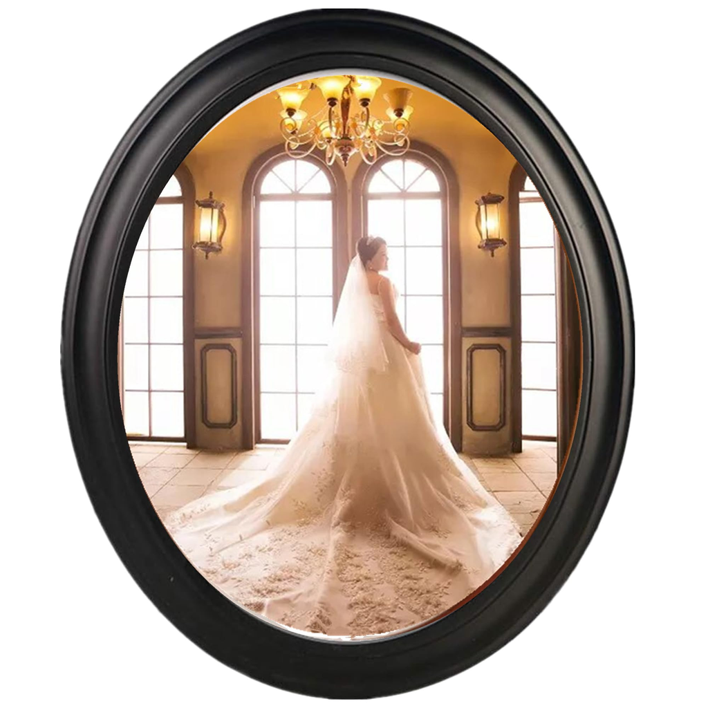 Patterned Oval Picture Frame - Terracotta