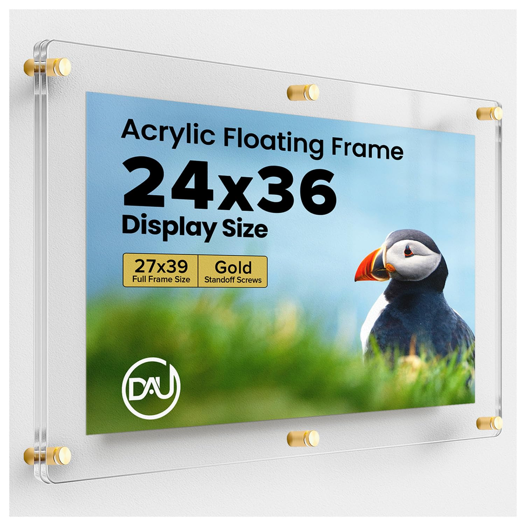 Organized Floating Picture Frame - Charcoal