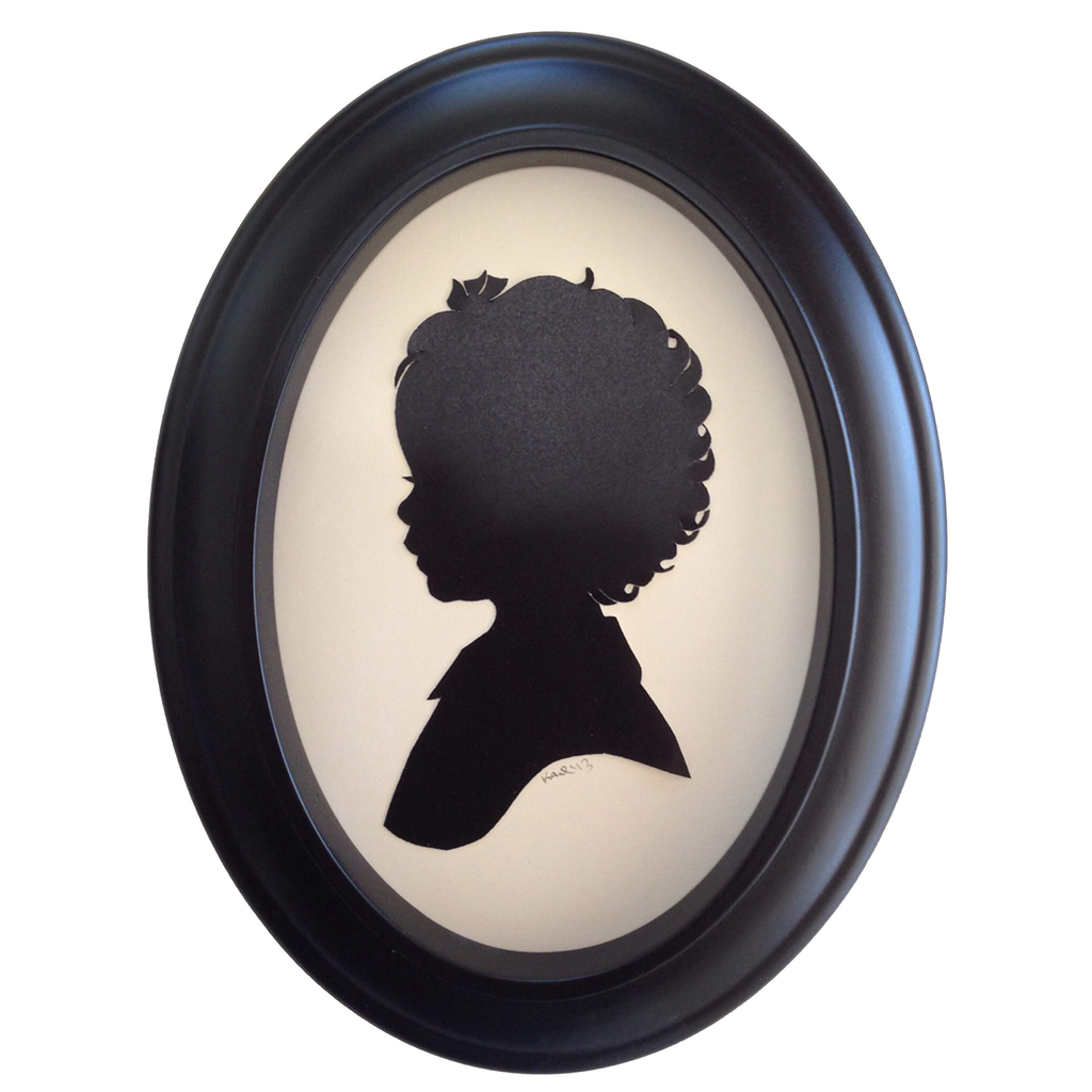 Simple Oval Picture Frame - Black