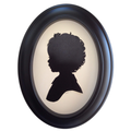 Simple Oval Picture Frame - Black