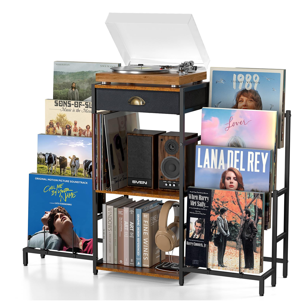 Record Album Display Frame Gold Tone product photo