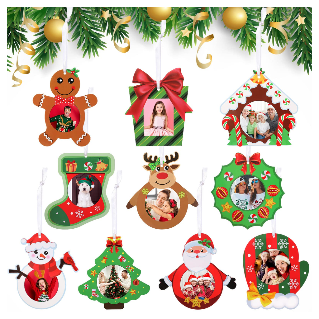 Photo Ornament Frame Natural Wood product photo