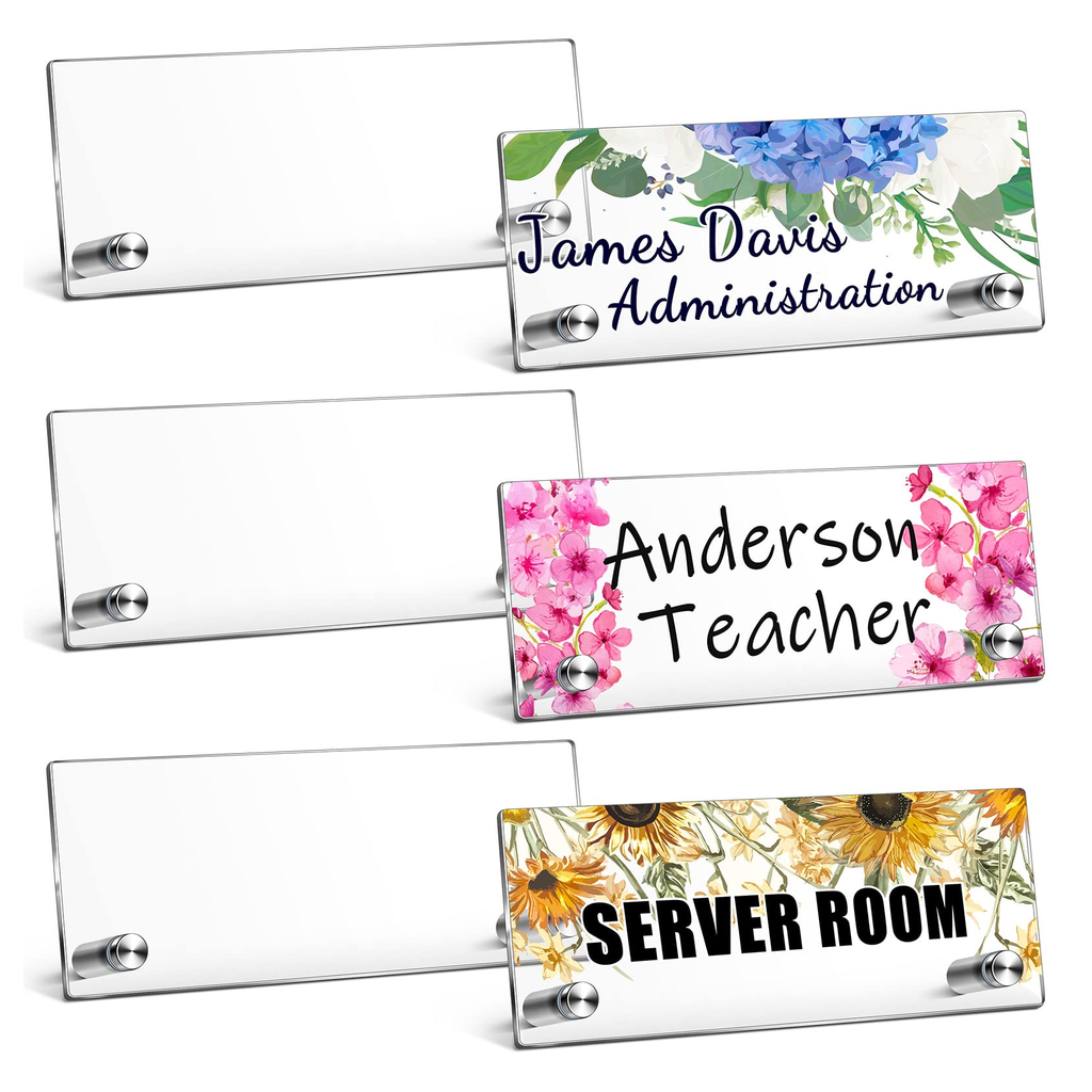 Acrylic Name Plate Frame Gold Tone product photo