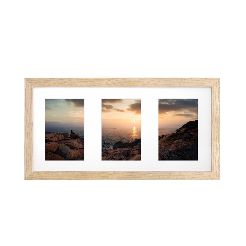 Panoramic Photo Frame Natural Wood product photo