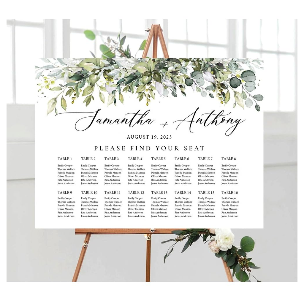 Wedding Seating Chart Frame Gold Tone product photo