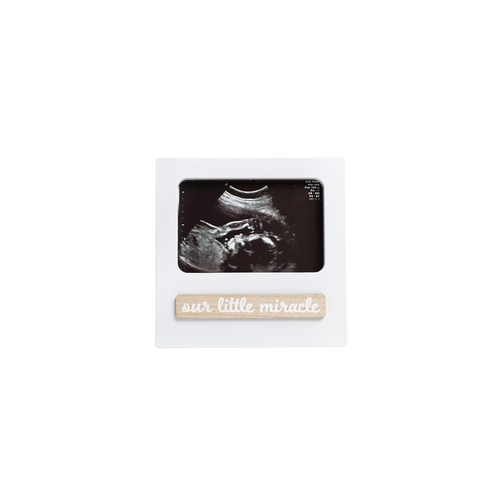 Baby Sonogram Keepsake Frame Natural Wood product photo
