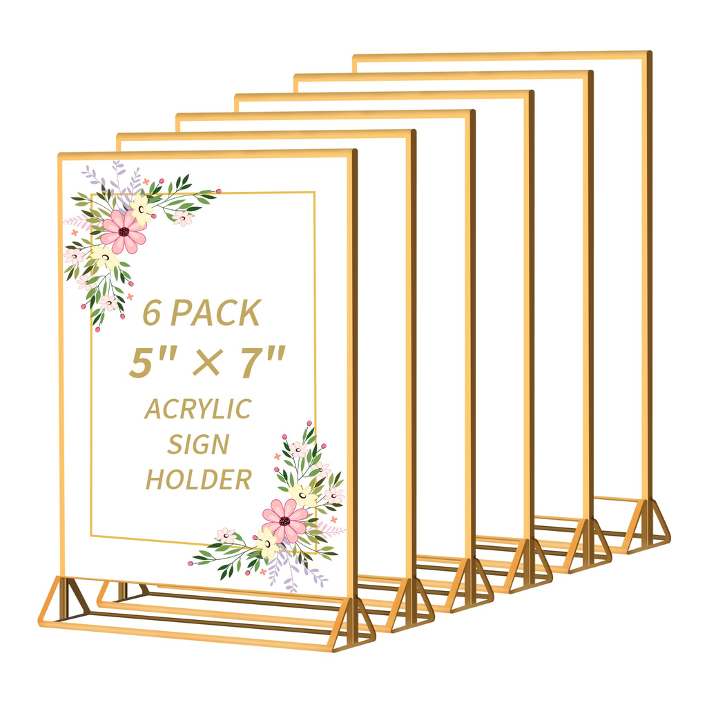 A-Frame Tabletop Sign Holder Natural Wood product photo
